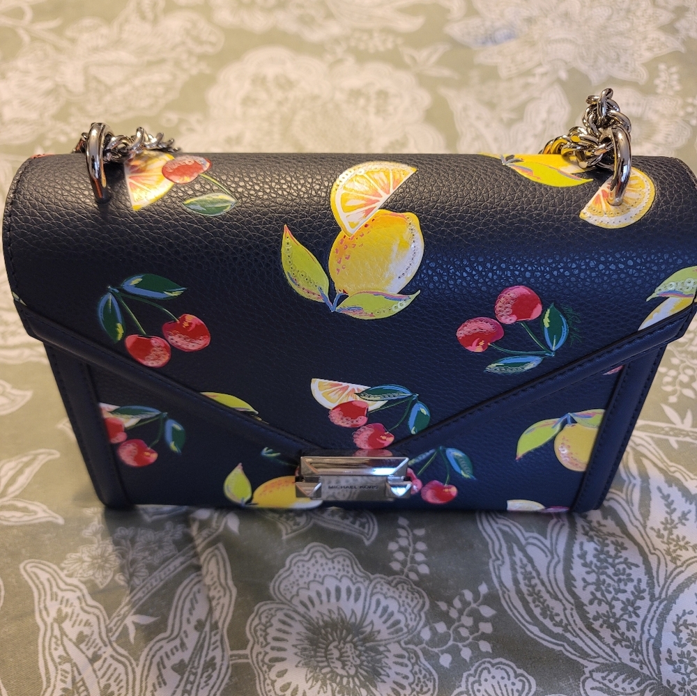Micharl Kors Navy Fruit Print Women's Bag